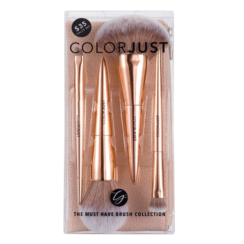 Colorjust Must Have Brush Collection in Polished Rose Gold